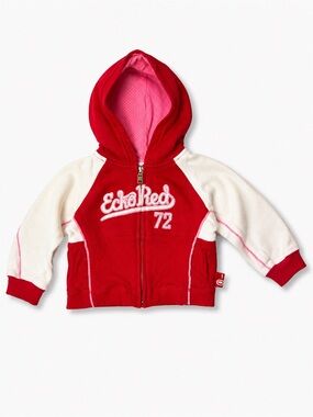 Ecko Red Girls 2T Zip Hoodie Y2K Pink Red Athletic Varsity Streetwear Jacket